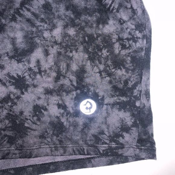 Black & Grey Tie Dye Crop Top- Scorpio Sol - Picture 4 of 5